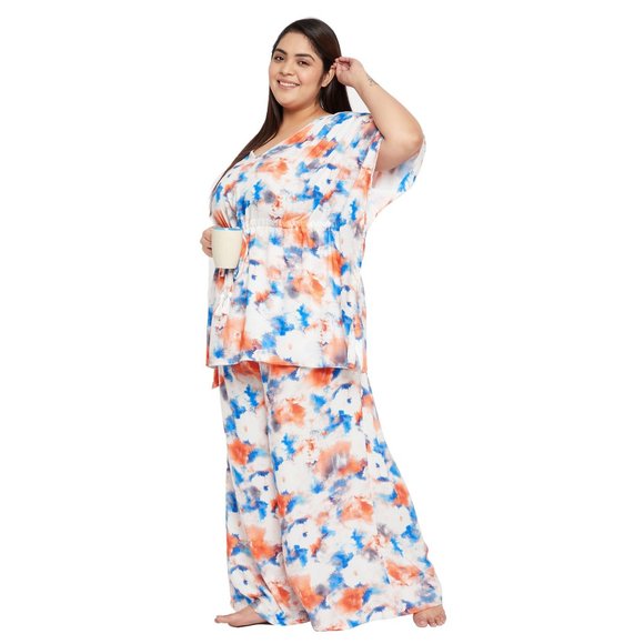 Abstract Printed Stylish Rayon Co-Ord Set Comfy Dress for Women by Gypsie Blu - Picture 5 of 11